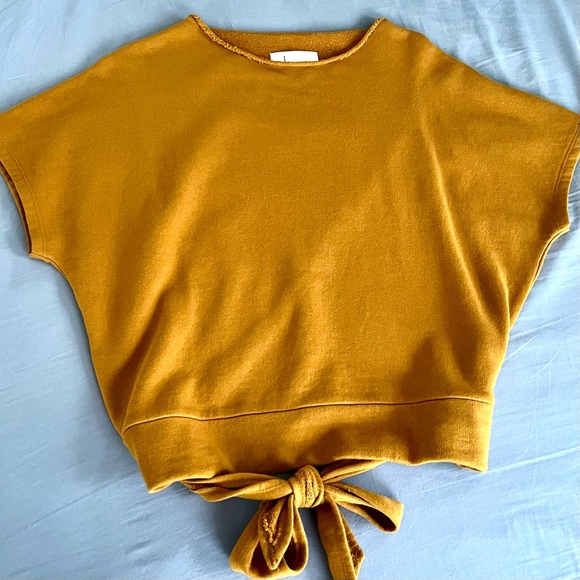 Anthropologie Tie Back Sweatshirt Tee - Picture 4 of 7